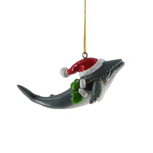 4" WHALE CHRISTMAS ORNAMENT 1