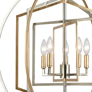 Geosphere 27″ Wide 5-Light Chandelier - Polished Nickel 3