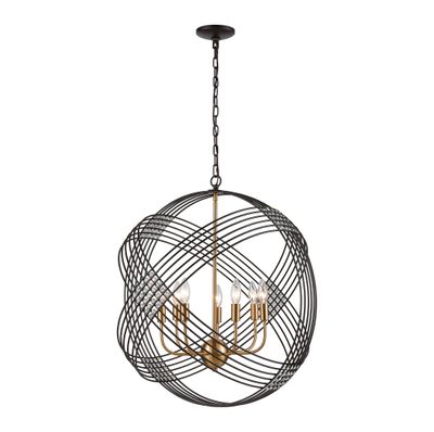 Concentric 26″ Wide 7-Light Chandelier - Oil Rubbed Bronze