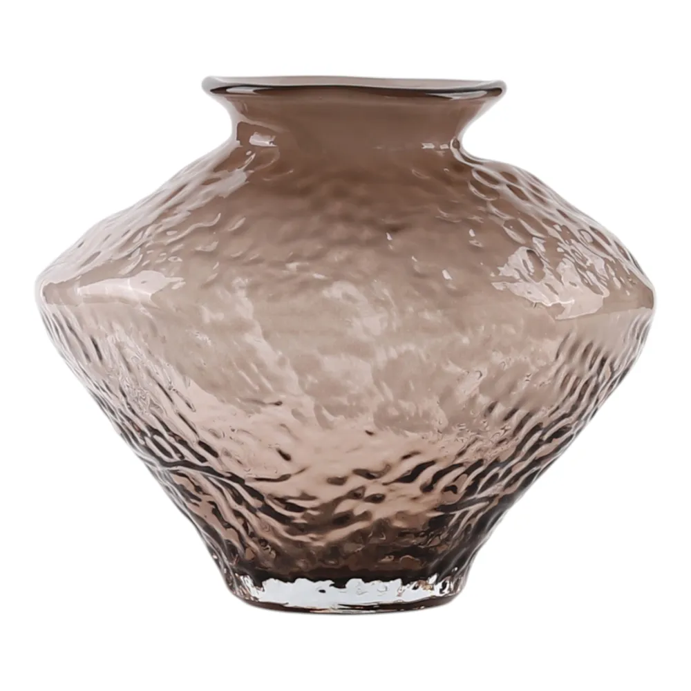 HAROLDHAVEN BROWN GLASS VASE 10 (IN)