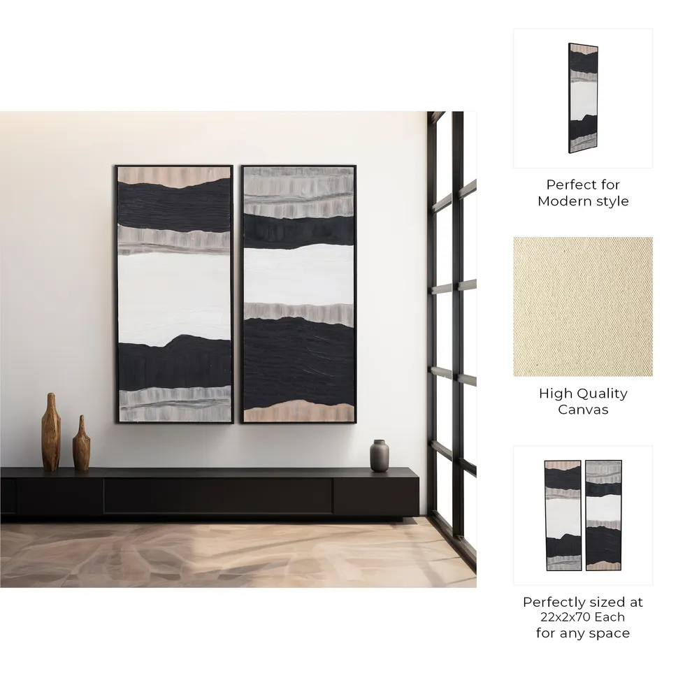 BRAMPORT SET OF 2 BLACK ART 70 (IN)