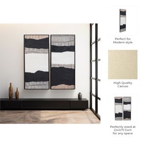 BRAMPORT SET OF 2 BLACK ART 70 (IN) 11