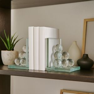 TANNER SET OF 2 CLEAR BOOKENDS 6 (IN) 11
