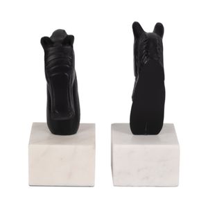 PARKERMOOR SET OF 2 BLACK BOOKENDS 8 (IN) 6