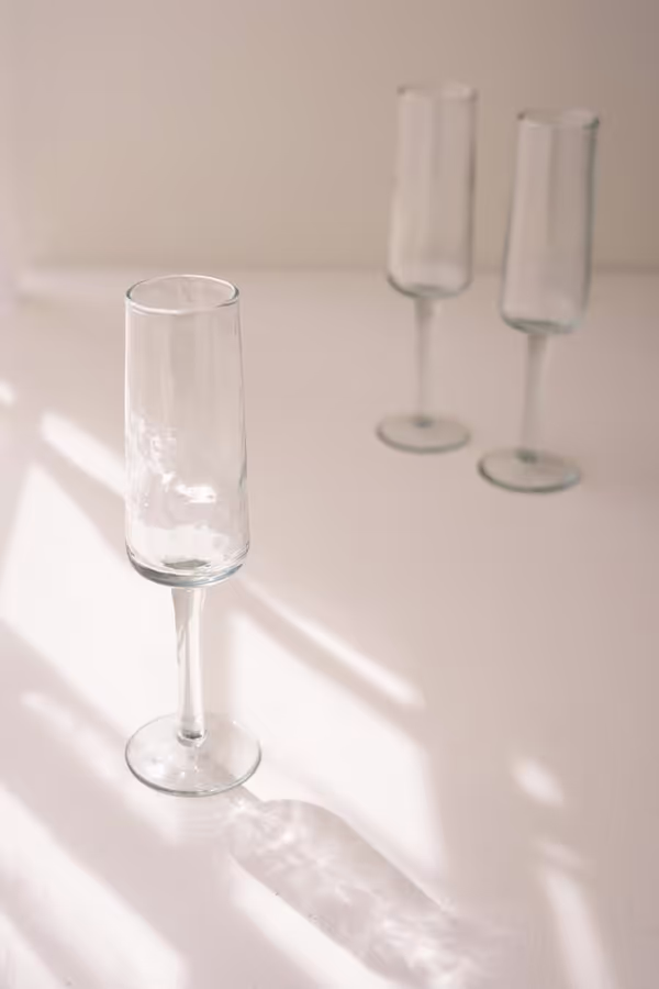 Hammered Glass Champagne Flute