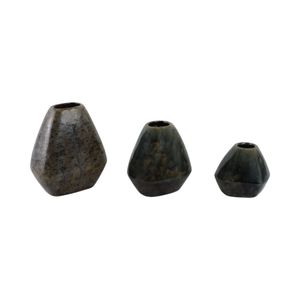 DENNINGHAM SET OF 3 BROWN VASES 8 (IN) 3