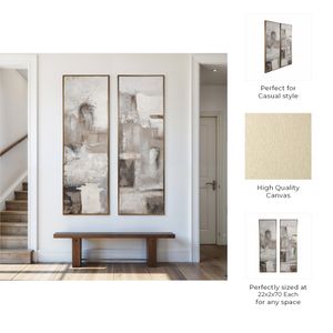 GLENTON SET OF 2 BROWN ART 70 (IN) 9