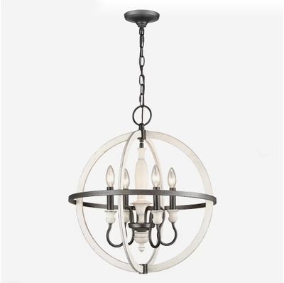 Brownell 20″ Wide 4-Light Chandelier - Anvil Iron