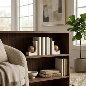 CLARAWELL SET OF 2 IVORY BOOKENDS 6 (IN) 2