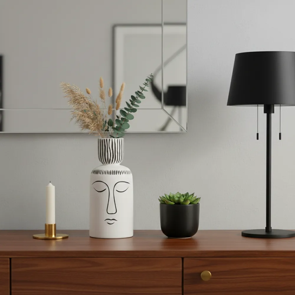 LOCHTON BLACK VASE 11 (IN)