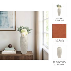 BENNETSIDE WHITE VASE 20 (IN) 10