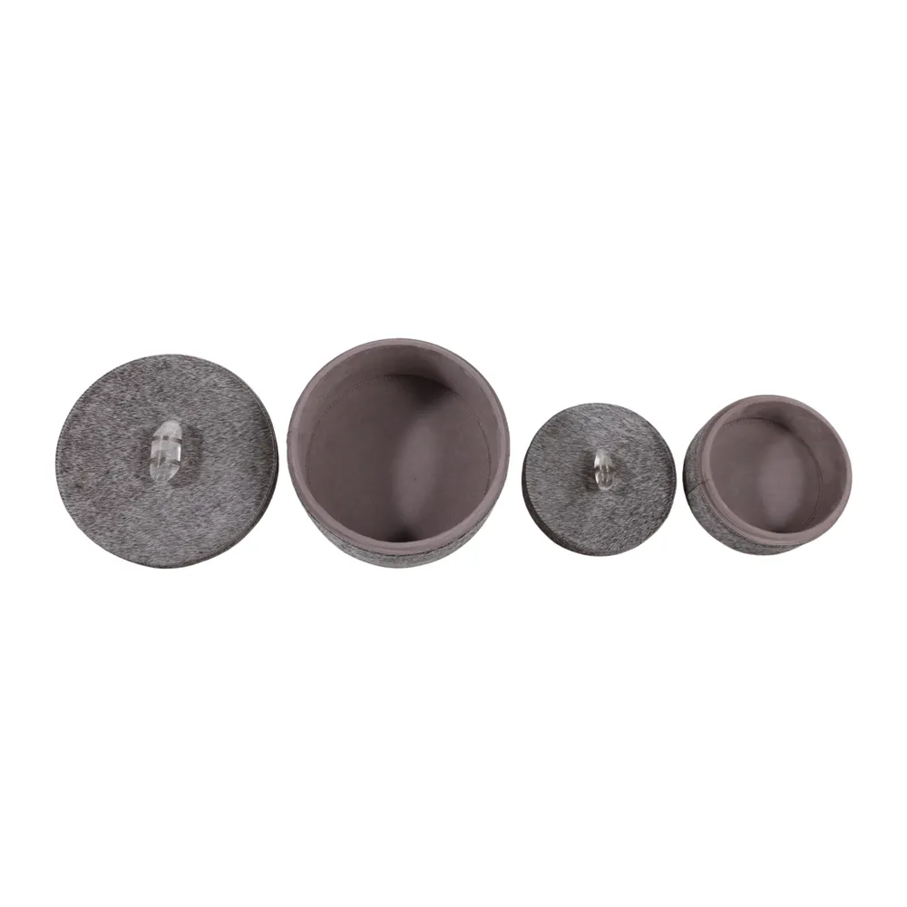 GERBERBEACH SET OF 2 GRAY BOXES 5 (IN)