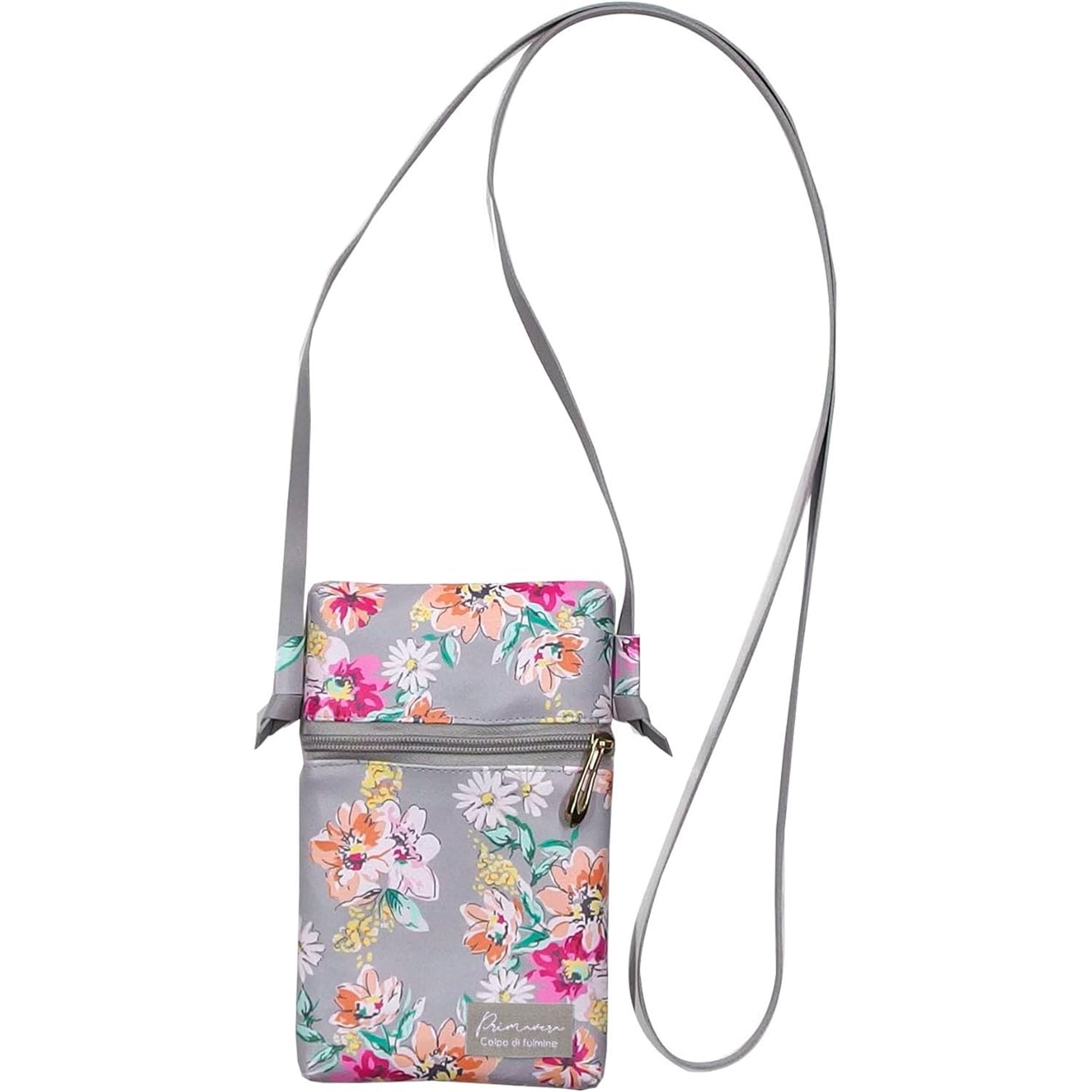 HIP BAG W ADJUSTABLE STRAP & JUTE - WATERCOLOR HIBISCUS