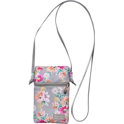 HIP BAG W ADJUSTABLE STRAP & JUTE - WATERCOLOR HIBISCUS