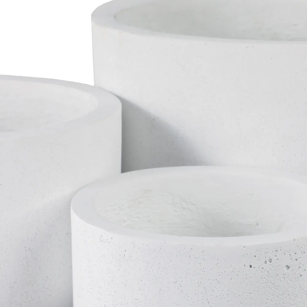 KIRA SET OF 3 WHITE PLANTER 11 (IN)