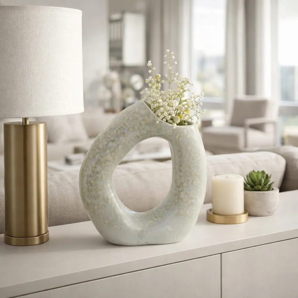 BYRONMORE CREAM VASE 14 (IN)