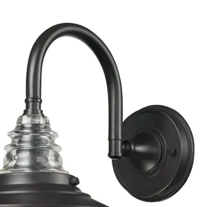 Insulator Glass 14'' High 1-Light Sconce - Oiled Bronze 3