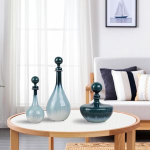 HOLDENCLIFF SET OF 3 BLUE VASES 14 (IN) 10