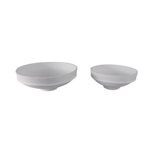 DEANWOOD SET OF 2 WHITE BOWLS 6 (IN) 5