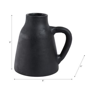 SHERMANCLIFF BLACK VASE 9 (IN) 9