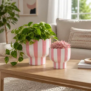 HARDYGROVE SET OF 2 PINK PLANTER 7 (IN) 10