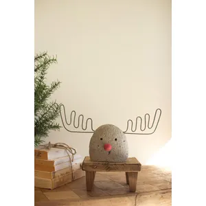 River Rock and Wire Reindeer 4