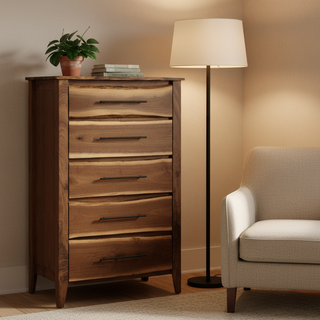 Heartland Walnut Five drawer Chest - Value