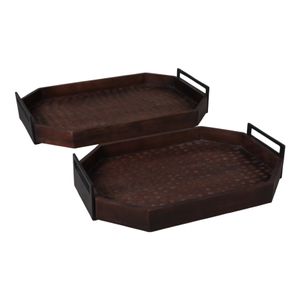 ERINOAK SET OF 2 BROWN TRAY 5 (IN) 1