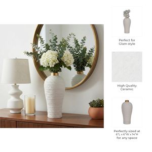 VERNONHOLM WHITE VASE 14 (IN) 9