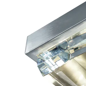 Crystal 6.5'' Wide Integrated LED Flush Mount - Brushed Nickel/Satin Brass 3