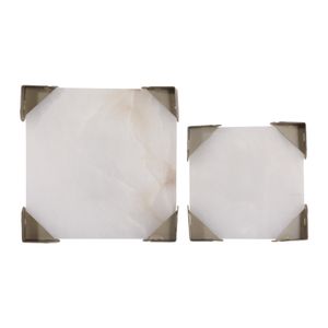 JANEVIEW SET OF 2 WHITE TRAY 2 (IN) 6
