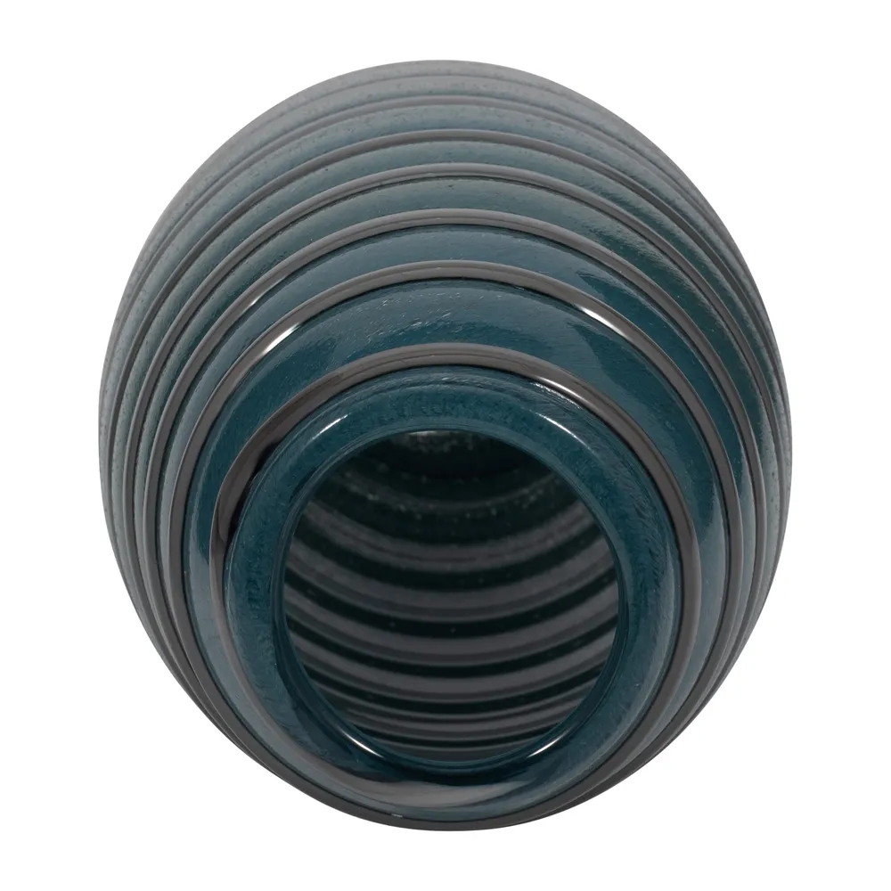 DENVERRIDGE BLUE GLASS VASE 15 (IN)