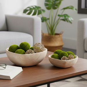 DASHLAKE SET OF 2 BROWN BOWLS 3 (IN) 10