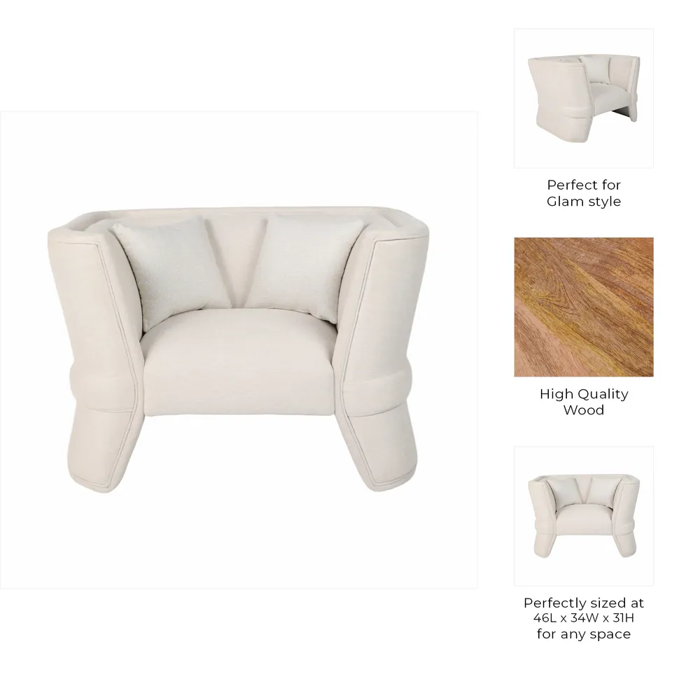 KIRALAKE IVORY CHAIR 31 (IN)