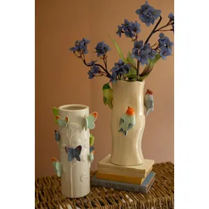 Ceramic Vase with Colorful Butterflies 2