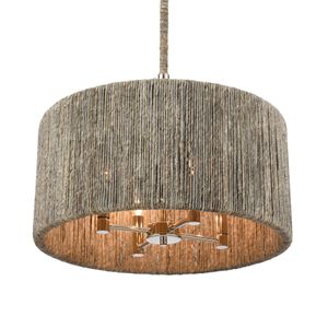 Abaca 18'' Wide 4-Light Chandelier - Polished Nickel 4