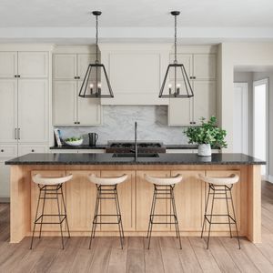 Tangent 16'' Wide 3-Light Pendant - Matte black 6