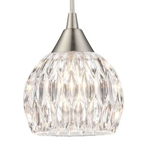 Kersey 5'' Wide 1-Light Mini Pendant - Satin Nickel 6