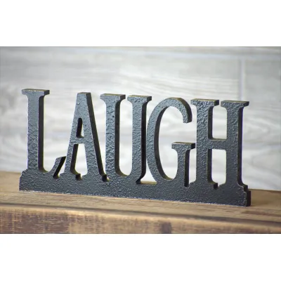 Bumpy Words LAUGH 3-black 4.5in