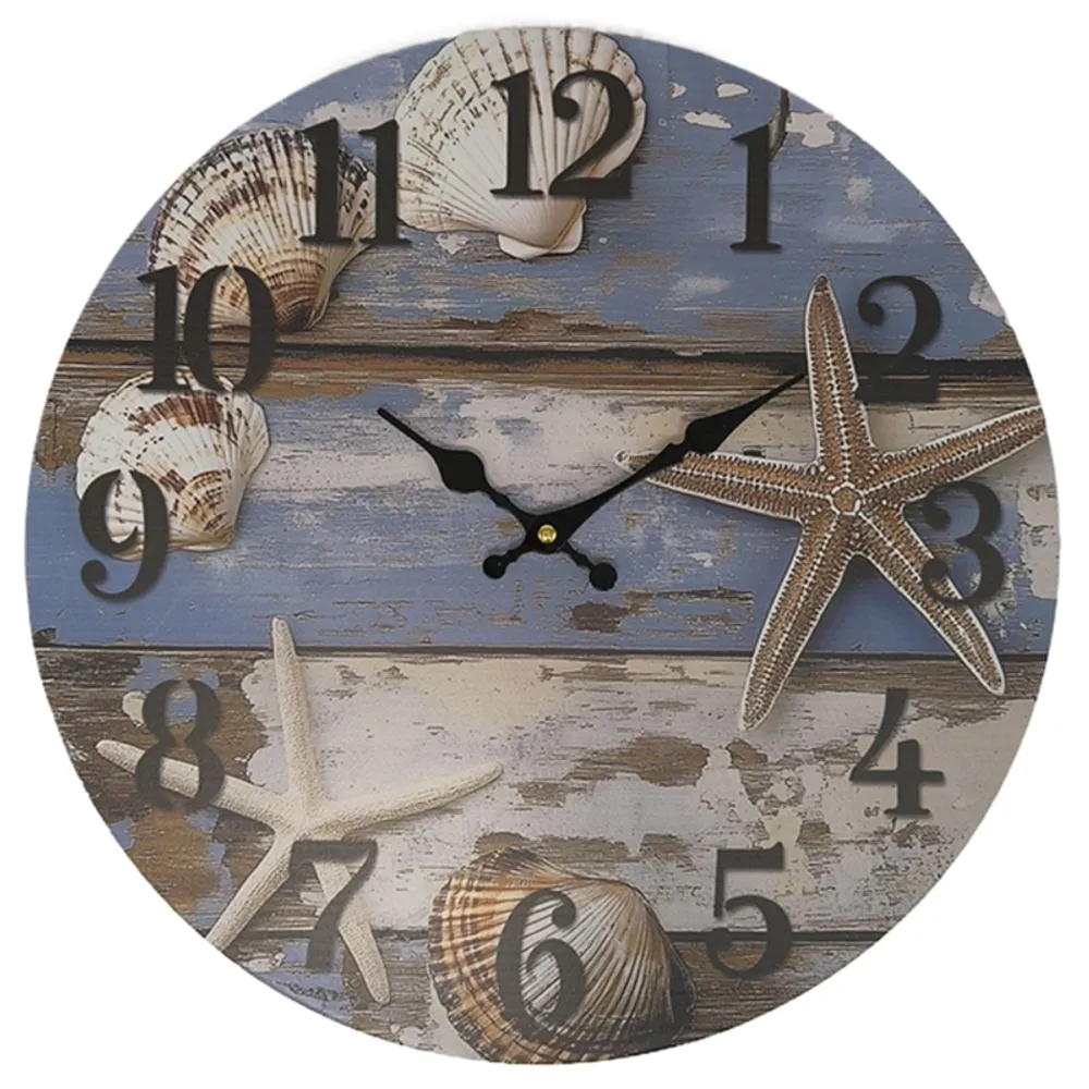 16" SEASHELL CLOCK