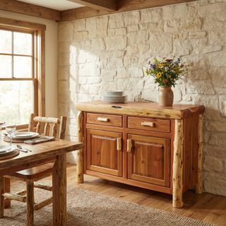 Cedar Log 48-inch Buffet - Coffee