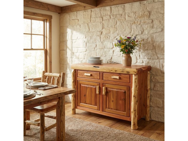 Cedar Log 48-inch Buffet - Coffee 1
