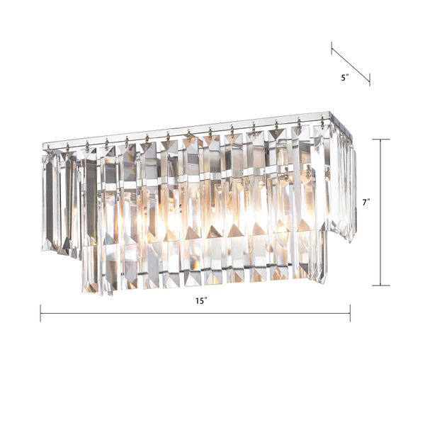 Palacial 15'' Wide 2-Light Vanity Light - Polished Chrome