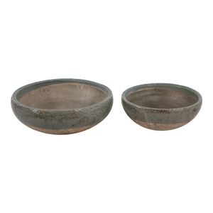 DANFORTHMILL SET OF 2 GREEN BOWLS 6 (IN) 7