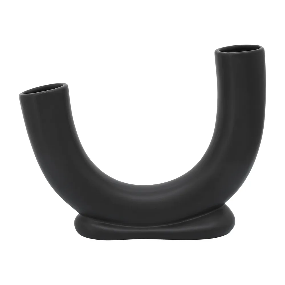 LENNONHAM BLACK VASE 8 (IN)