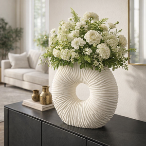 DALEMOOR WHITE VASE 15 (IN) 11