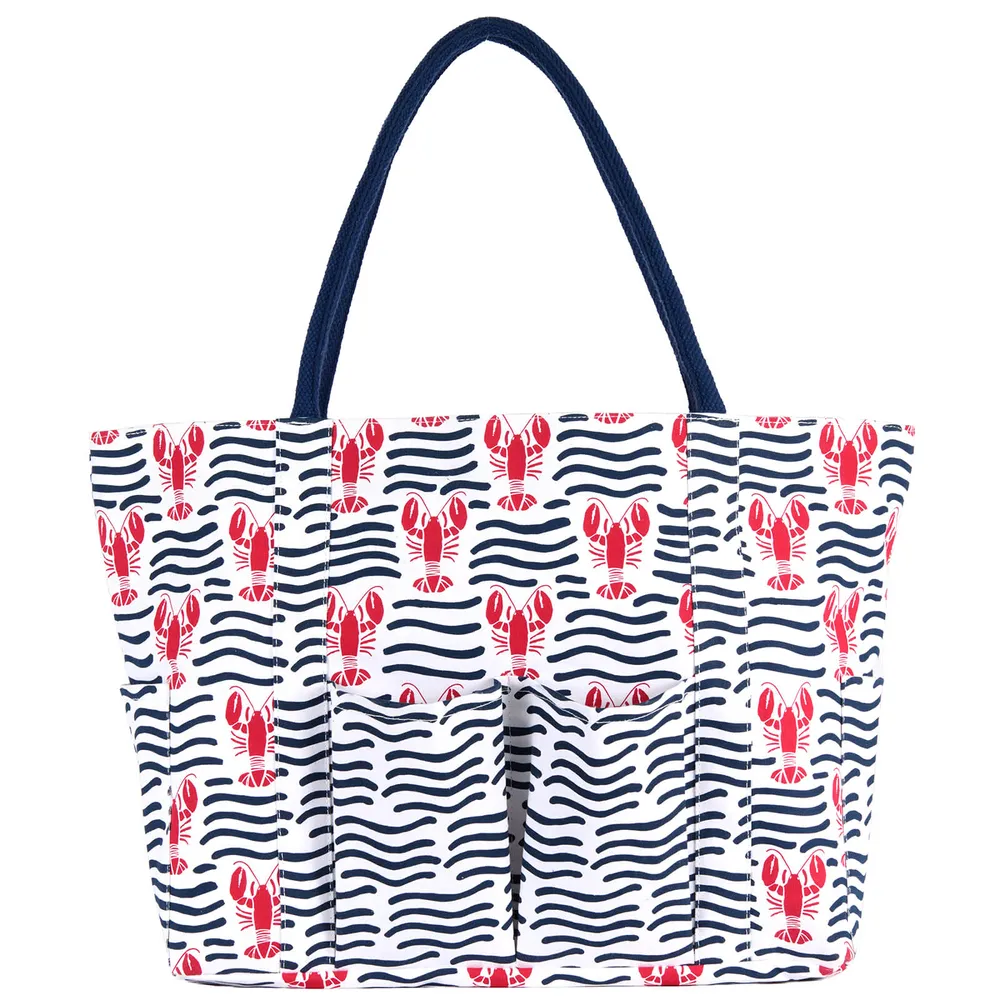 Lobster Waves Beach Bag