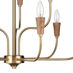 Inga 29'' Wide 9-Light Chandelier - Brass 4
