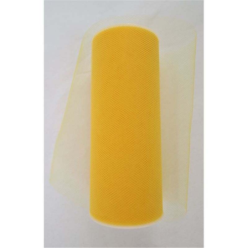 6" x 25yds Tulle Ribbon, Yellow