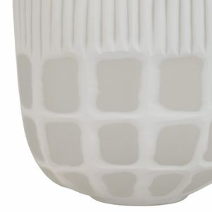 WOODSONWORTH WHITE GLASS VASE 16 (IN) 6